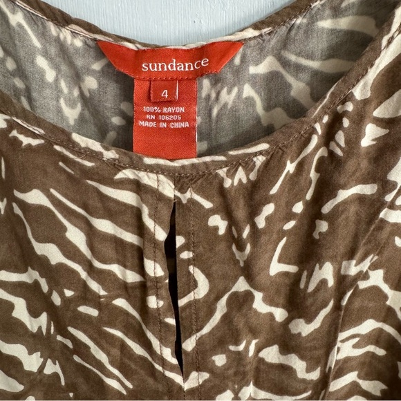 Sundance Animal Print Midi Dress Size 4 - Picture 4 of 9